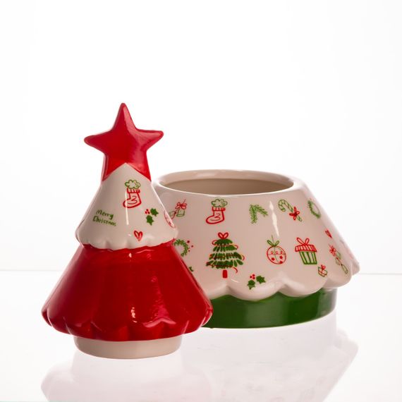 Конфетниця новорічна порцелянова Ялинка Ø15 (см) CR-1-21 | Зображення 4