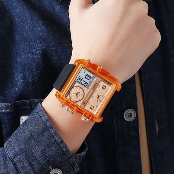 Чоловічий годинник Skmei 2020AR Amber-Transparent | Зображення 2