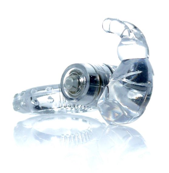 Ерекційне вібро кільце BOSS Rabbit Vibro Cock Ring Clear, BS6700049 sexstyle | Зображення 3
