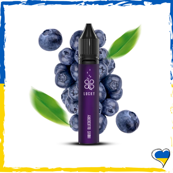 Рідина для самозамісу Lucky Blueberry Чорниця 30 мл (5%) Лаккі сольова заправка для вейпу сигарет pod рідина для pod