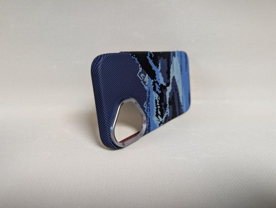 Чехол для iPhone 16 / Айфон 16, LUXO Life Carbon, ультратонкий, MagSafe, синий | Зображення 4