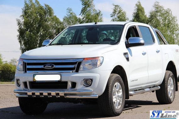 Передняя защита ST016 (нерж.) для Ford Ranger 2011-2024 гг | Зображення 1