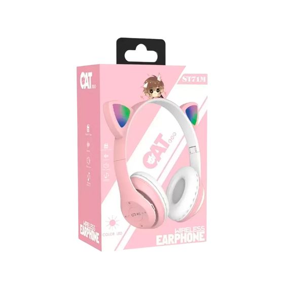 Бездротові навушники з котячими вушками CAT ST71M (234576528_236) | Зображення 3