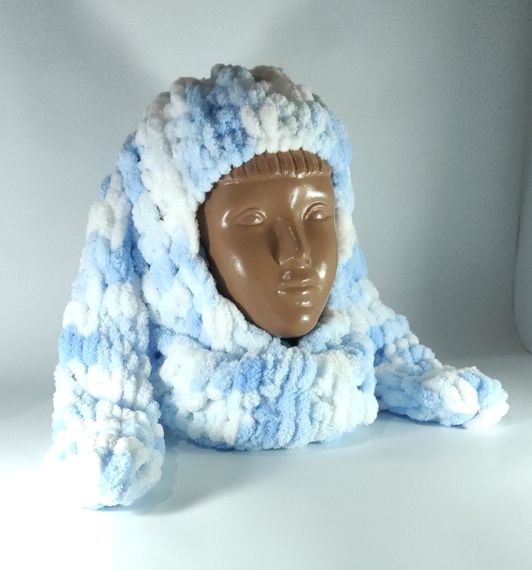 Балаклава колір 5924 плюшева з вушками зайчика puffy | Зображення 3