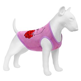 Майка для собак WAUDOG Clothes малюнок "Калина", сітка, L, B 42-45 см, C 28-31 см рожевий