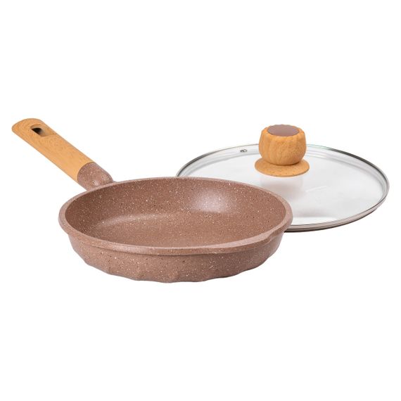 Алюминиевая сковорода 1,8 л мраморная с антипригарным покрытием Ø 24 см кофейная MGC HP-4-423CO | Зображення 3