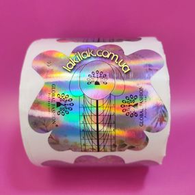 Форми для нарощення нігтів Global Fashion (голографік) 300шт (рулон)