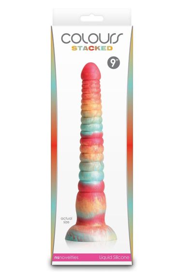 Фаллоимитатор NS Novelties Colours на присоске, разноцветный, 23 см Sex Aura | Зображення 2
