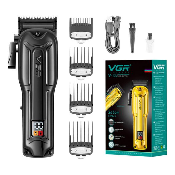 Акумуляторна машинка для стрижки VGR V-138 BLACK, 7000 об/хв, 2500 mAh, LED-дисплей, 4 насадки (46067-V-138_1015) | Зображення 2