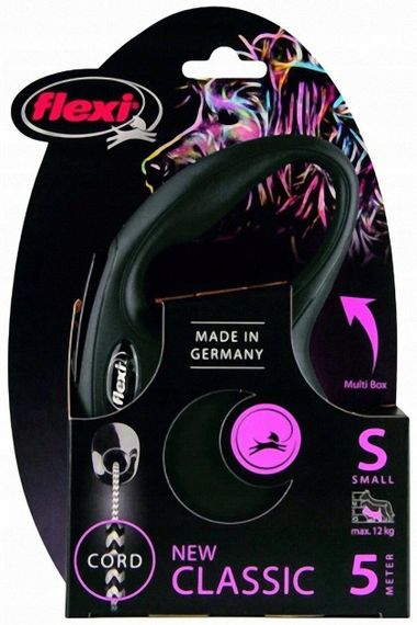 Повідець рулетка для собак FLEXI New Classic S (5 m - 12 kg) чорний | Зображення 5