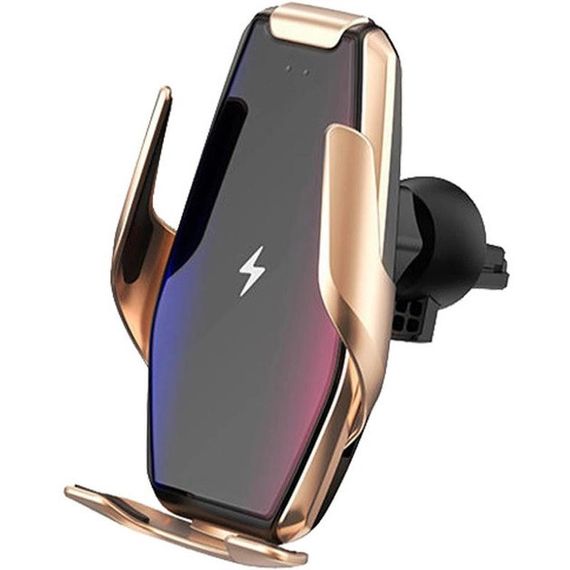 Автомобільний тримач S7 для телефону з швидкою зарядкою S7. AW-226 Колір: золотий | Зображення 1