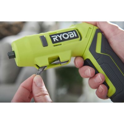 Отвертка аккумуляторная Ryobi RSDP4-120G 4В, USB, Lithium, 1х2Ah, 5Нм, 200об/мин, поворотная ручка (5133005958) | Зображення 1