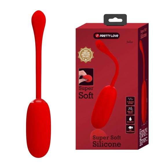 Віброяйце, що перезаряджається Pretty Love - Julius EGG Red, BI-014653-2 Sex Aura | Зображення 1
