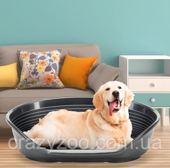 Пластиковий лежак для собак та котів Ferplast Siesta Deluxe 12 чорний 111х80.5х33.5 см 70212917 | Зображення 2