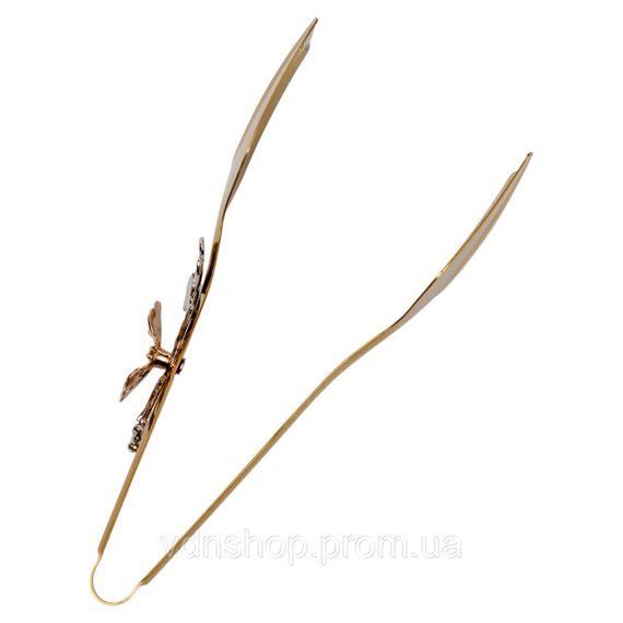 Щипцы кухонные металлические 21.5×5 (см) кулинарные щипцы для мяса, рыбы, гриля поварские щипцы Золотистый HP-8-62 | Зображення 3