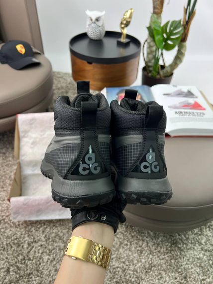 Зимові чоловічі кросівки ACG Mountain Fly Black Grey Red Fur , В'єтнам 46 29.5 см | Зображення 2