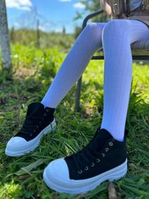 Детские колготки  цветные однотонные (рубчик) ТМ Twinsocks р. от 74 до 146 Белый, 86-92/ 1-2 лет
