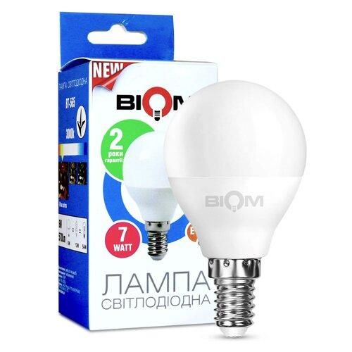 Світлодіодна лампа Biom BT-566 G45 7W E14 4500К матова (Нейтральний білий)
