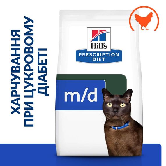 Сухой корм Hill's Prescription Diet для взрослых кошек при сахарном диабете с курицей 3 кг | Зображення 1