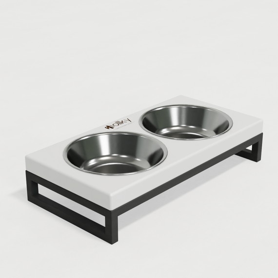 Миски на подставке для маленьких собак и котов Hollky Base XS (2 × 0,25 л) BXS-28145-GRWH | Зображення 6