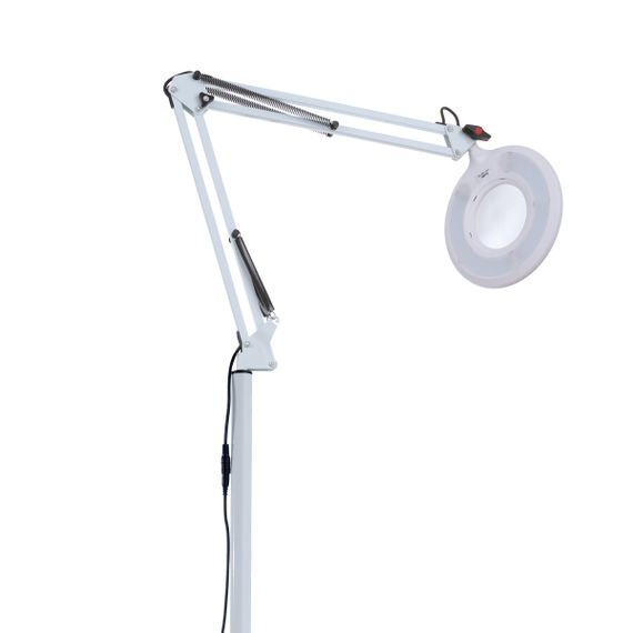 Напольная лампа лупа для косметологов и маникюра LED 8W WH (SL-111F) | Зображення 1