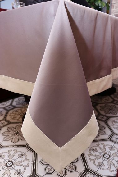 Скатертина двостороння Kayra Blackout 160×285 см Сіро-кремова | Зображення 2