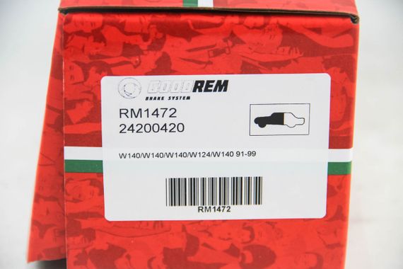 Колодки передні гальмівні W140/W140/W140/W124/W140 91-99, GOODREM (RM1472) | Зображення 2