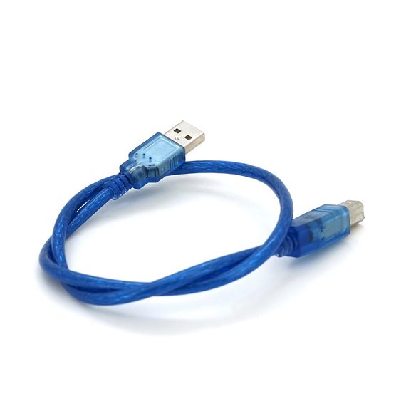 Кабель USB 2.0 RITAR AM / BM, 0.5m, прозорий синій | Зображення 2
