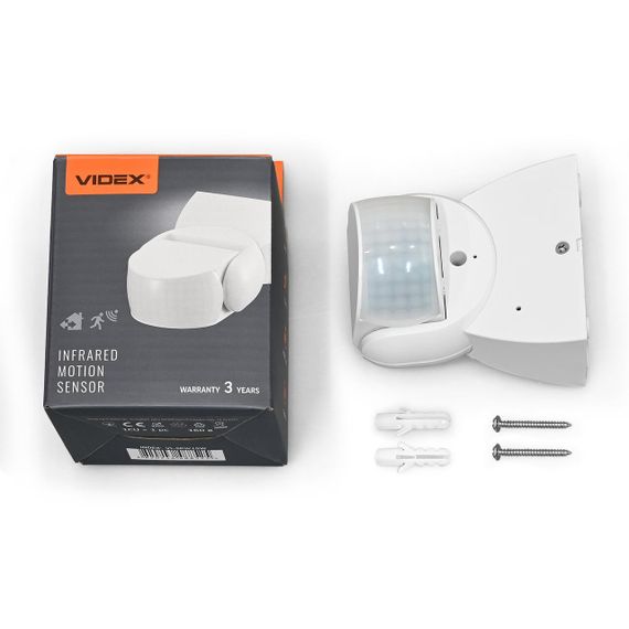 Датчик руху та освітленості VIDEX VL-SPW15W 220V 1200W IP65 інфрачервоний білий | Зображення 7