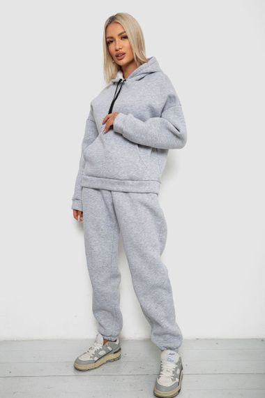 Спортивный костюм женский на флисе, цвет серый, 238R5726 | Зображення 2