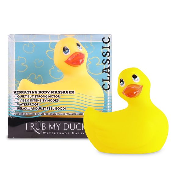 Вібромасажер качечка I Rub My Duckie - Classic Yellow v2.0, скромняжка | Зображення 1