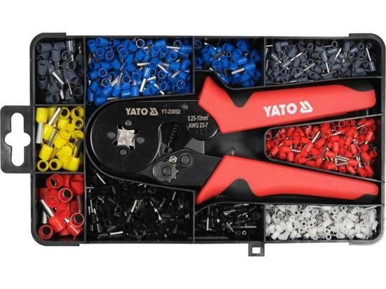 Набор клещи зажима втулочных наконечников 0.25-10мм² 1200шт YATO YT-23052 | Зображення 2