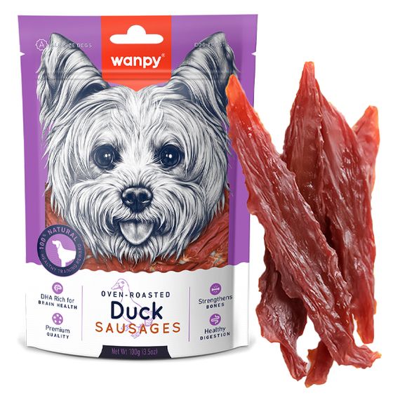Лакомство для собак Wanpy Duck Jerky с уткой 100 гр