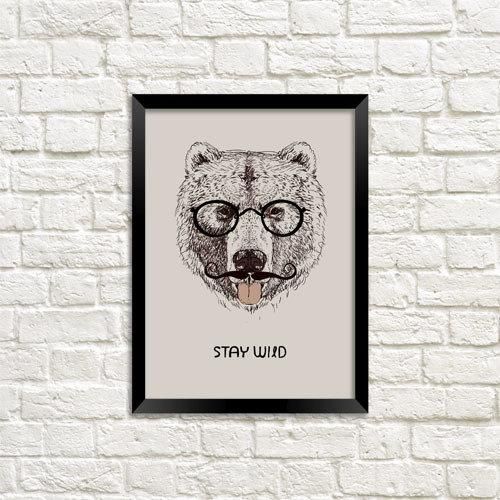 Постер у рамці Stay wild A4 (MT4_ART014_BL)