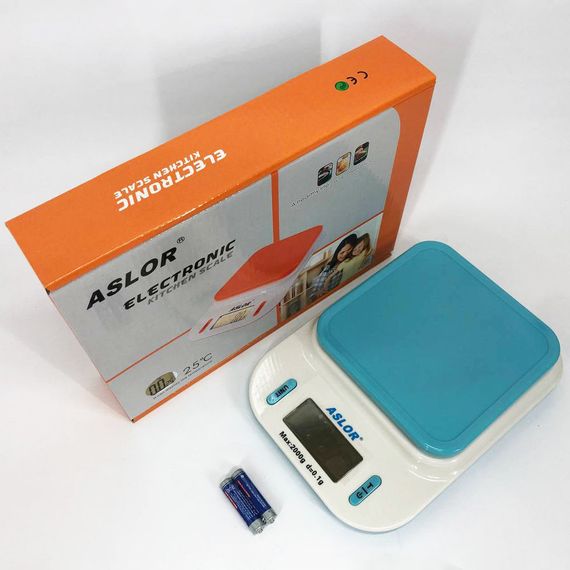 Ваги кухонні 109, 2 кг (0.1 г), термометр. LO-516 Колір: блакитний | Зображення 6