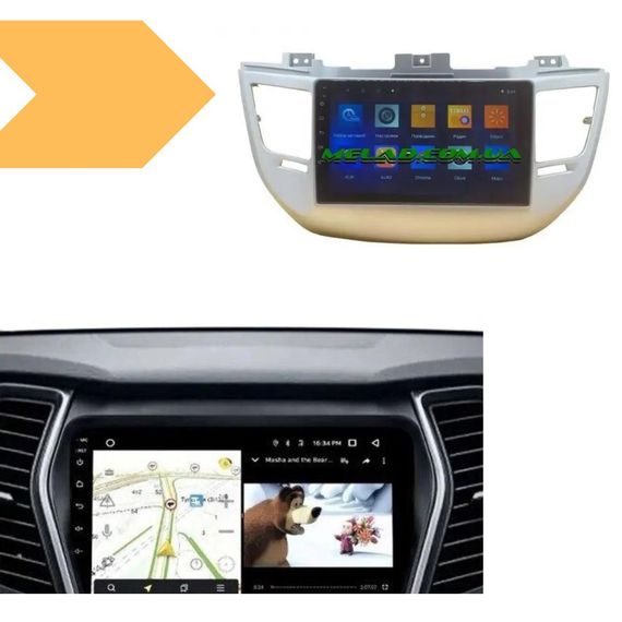 Штатна автомагнітола Hyundai Tucson/IX35 2015-2017 (9") Android 10.1 (4/32) біла (MER-14112_5461)