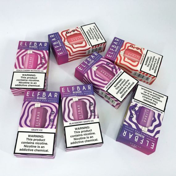 Elf Bar RI3000 5%. Чорниця Малина Лимон (Blueberry Raspberry Lemon) | Зображення 8