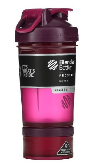 Шейкер спортивний BlenderBottle ProStak 22oz/650ml з 2-ма контейнерами Plum (Original) | Зображення 8