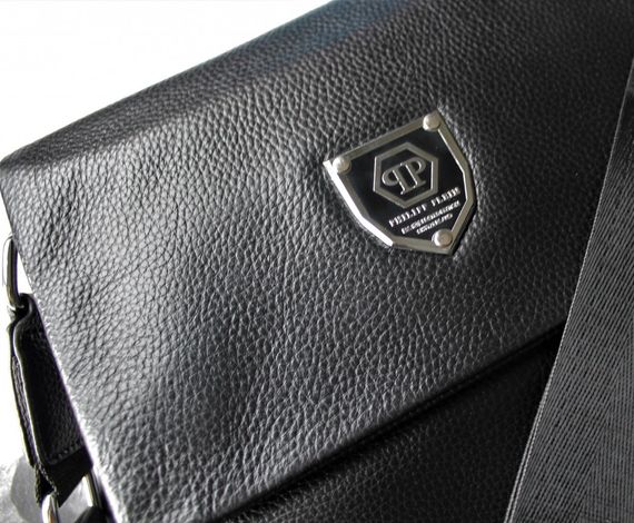 Мужской подарочный набор - сумка и кошелек Philipp Plein черный | Зображення 2