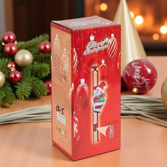 Игрушка Дед Мороз, на лестнице CX-5 музыкальная новогодняя игрушка | Зображення 3