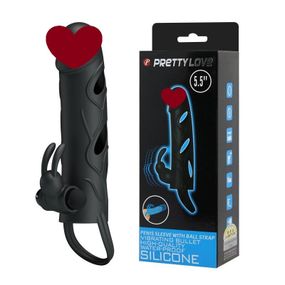 Насадка Подовжуюча з вібрацією 5,5 " PREETTY LOVE BI-026216 Sex Aura