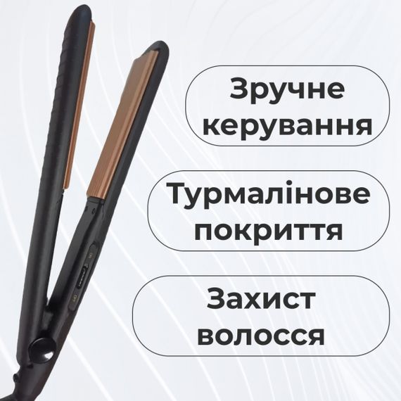 Плойка-гофре GEEMY GM-2955 з кермічним покриттям, чорна | Зображення 4