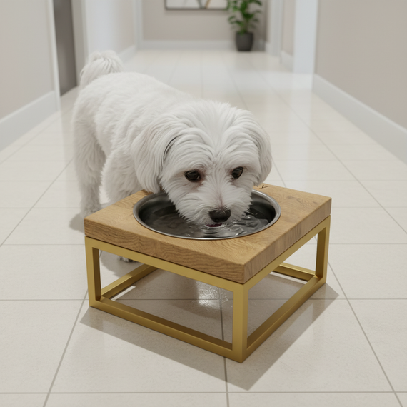 Миска на подставке для кошек и маленьких собак Hollky Base Solo S (1 × 0,45 л) Solo S-18187-GLNT | Зображення 1