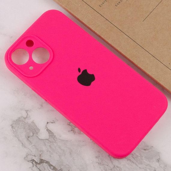 Чохол Silicone Case Full Camera Protective (AA) для Apple iPhone 15 Plus (6.7") Рожевий / Barbie pink | Зображення 3