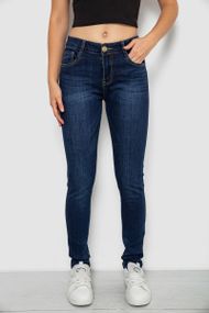 Джинси жіночі однотонні Skinny, колір синій, 244RMU756