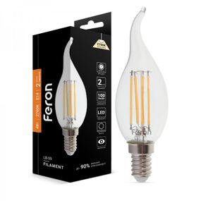 Філаментна світлодіодна лампа LED Feron CF37 4W E14 2700K LB-59 Filament
