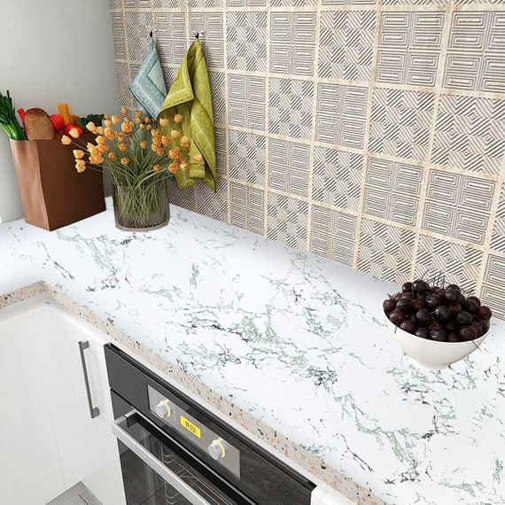 Самоклеюча плівка зелено-червоний мармур 0,45х10м SW-00001272 | Зображення 4