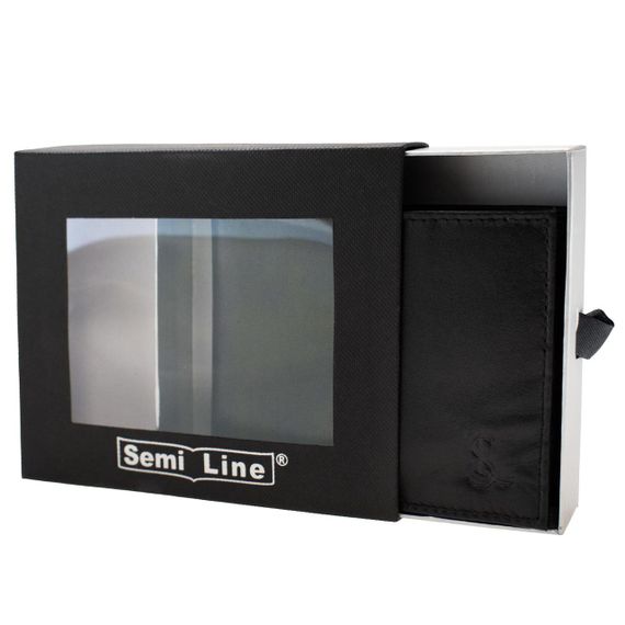 Портмоне чоловіче шкіряне Semi Line RFID Black (P8276-0) | Зображення 3