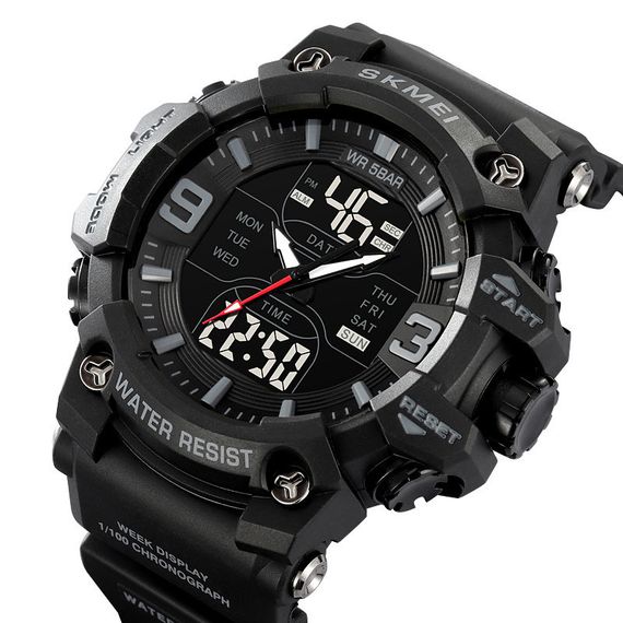 Хорошие наручные часы мужские SKMEI, Армейские мужские часы хорошее качество Военные с подсветкой CP-94 | Зображення 3