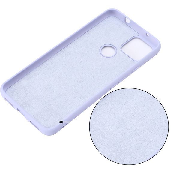 Силіконовий чохол для Google Pixel 4A 5G лаванда з мікрофіброю Soft touch | Зображення 2